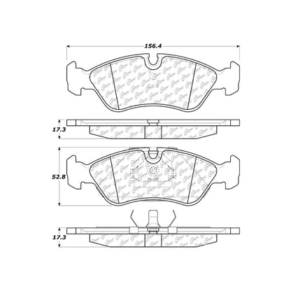 Centric Parts Disc Brake Pad Set Semi-Metallic with Shims for 1999-2002 Daewoo Lanos 102.07960