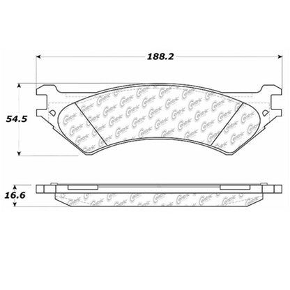 Centric Parts Disc Brake Pad Set Semi-Metallic with Shims for 2000-2007 Ford E-150/E-250/E-350 Econoline 102.08020
