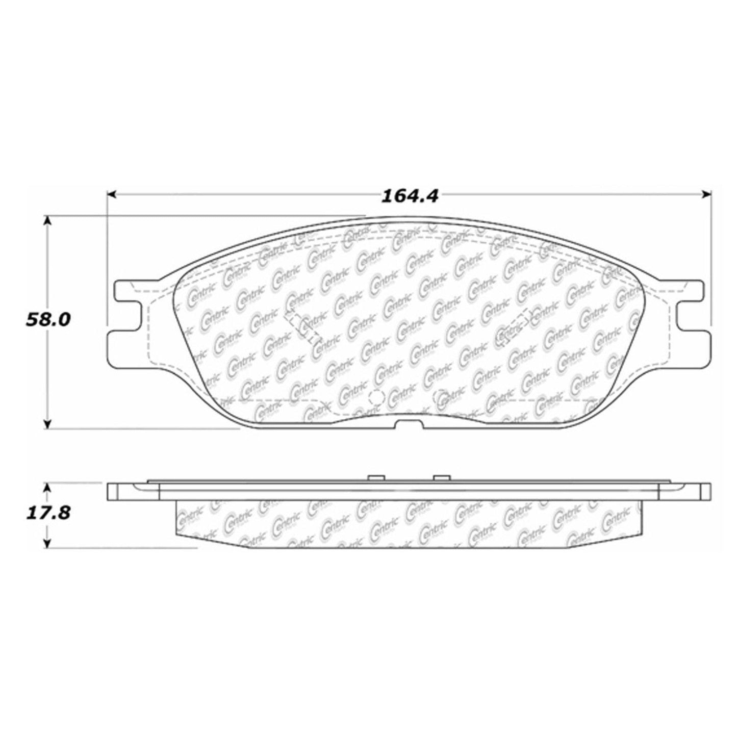 Centric Parts Disc Brake Pad Set Semi-Metallic with Shims for 1999-2003 Ford Windstar 102.08030