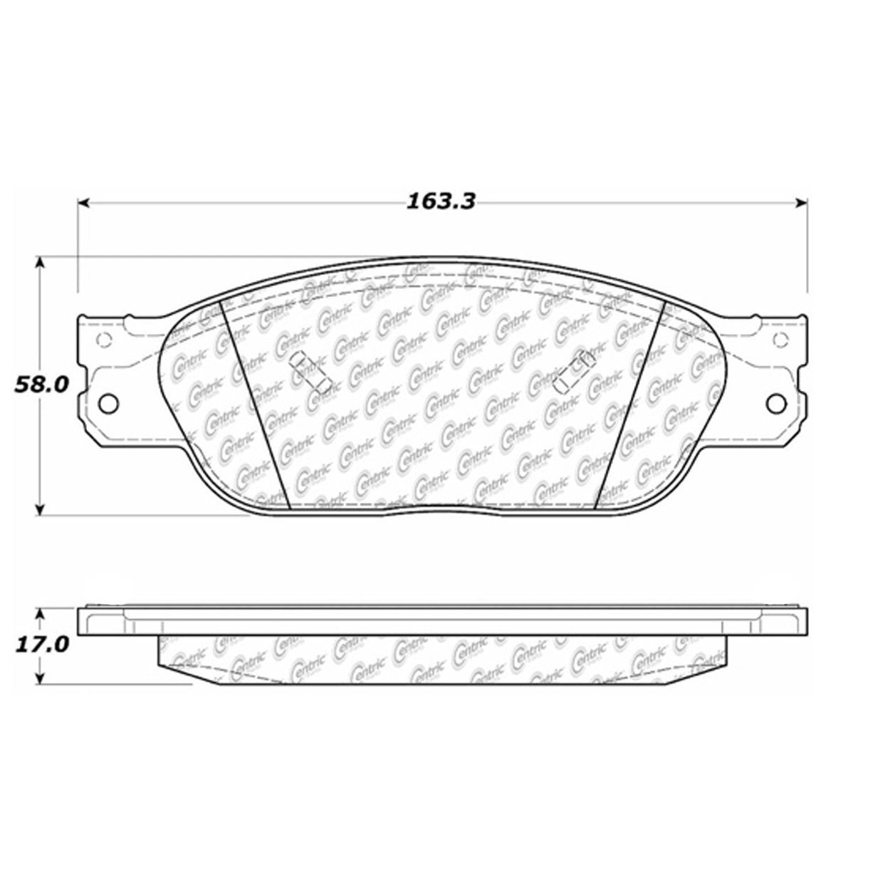 Centric Parts Disc Brake Pad Set Semi-Metallic with Shims for 2005-2002 Ford Thunderbird 2002-2000 Jaguar S-Type 2006-2000 Lincoln LS 102.08050