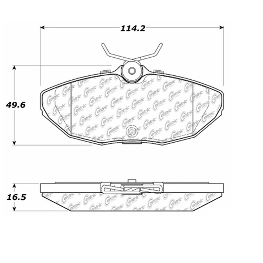 Centric Parts Disc Brake Pad Set Semi-Metallic with Shims for 2001-2002 Dodge Viper, 2002-2005 Ford Thunderbird, 2000-2002 Jaguar S-Type, 2005 XJ8, 2000-2006 Lincoln LS 102.08060