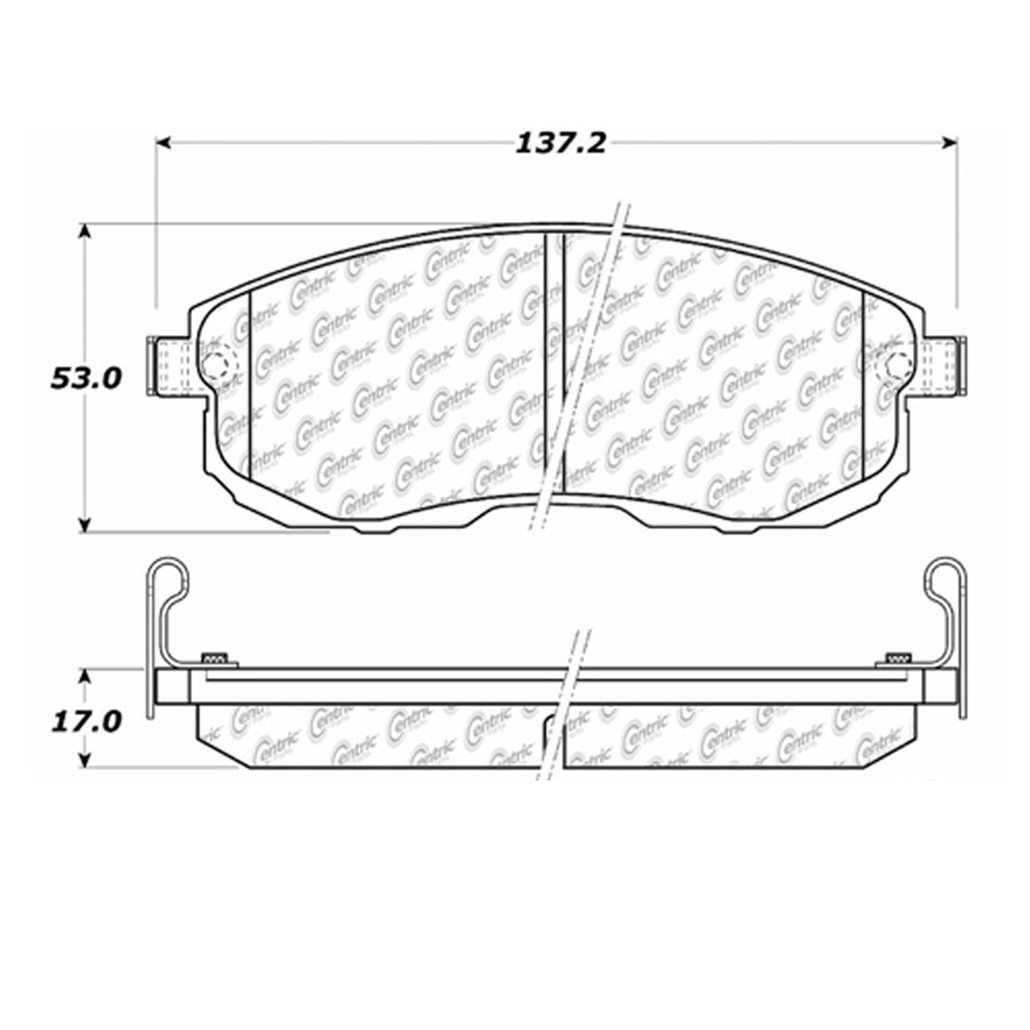 Centric Parts Disc Brake Pad Set Semi-Metallic with Shims for Infiniti G35 2005-2003 Nissan 350Z 2005-2003