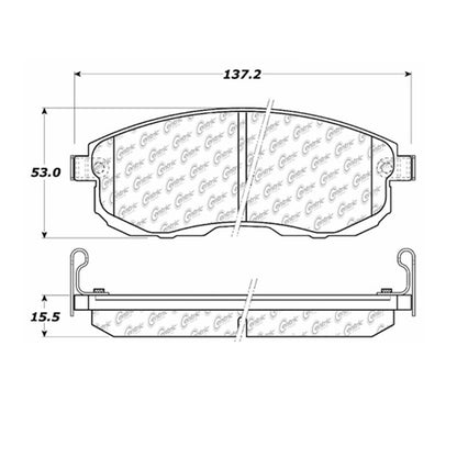Centric Parts Disc Brake Pad Set Semi-Metallic with Shims for 2002-2004 Infiniti I35 102.08151