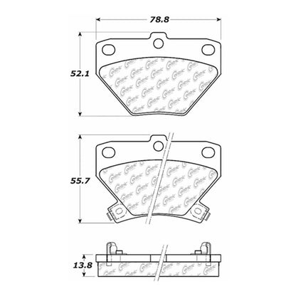 Centric Parts Disc Brake Pad Set Semi-Metallic with Shims for 2000-2007 Pontiac Vibe Toyota Celica Corolla Matrix 102.08230