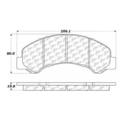 Centric Parts Disc Brake Pad Set Semi-Metallic with Shims for 1997-1999 Chevrolet W4500 Tiltmaster, GMC W4500 Forward 102.08260