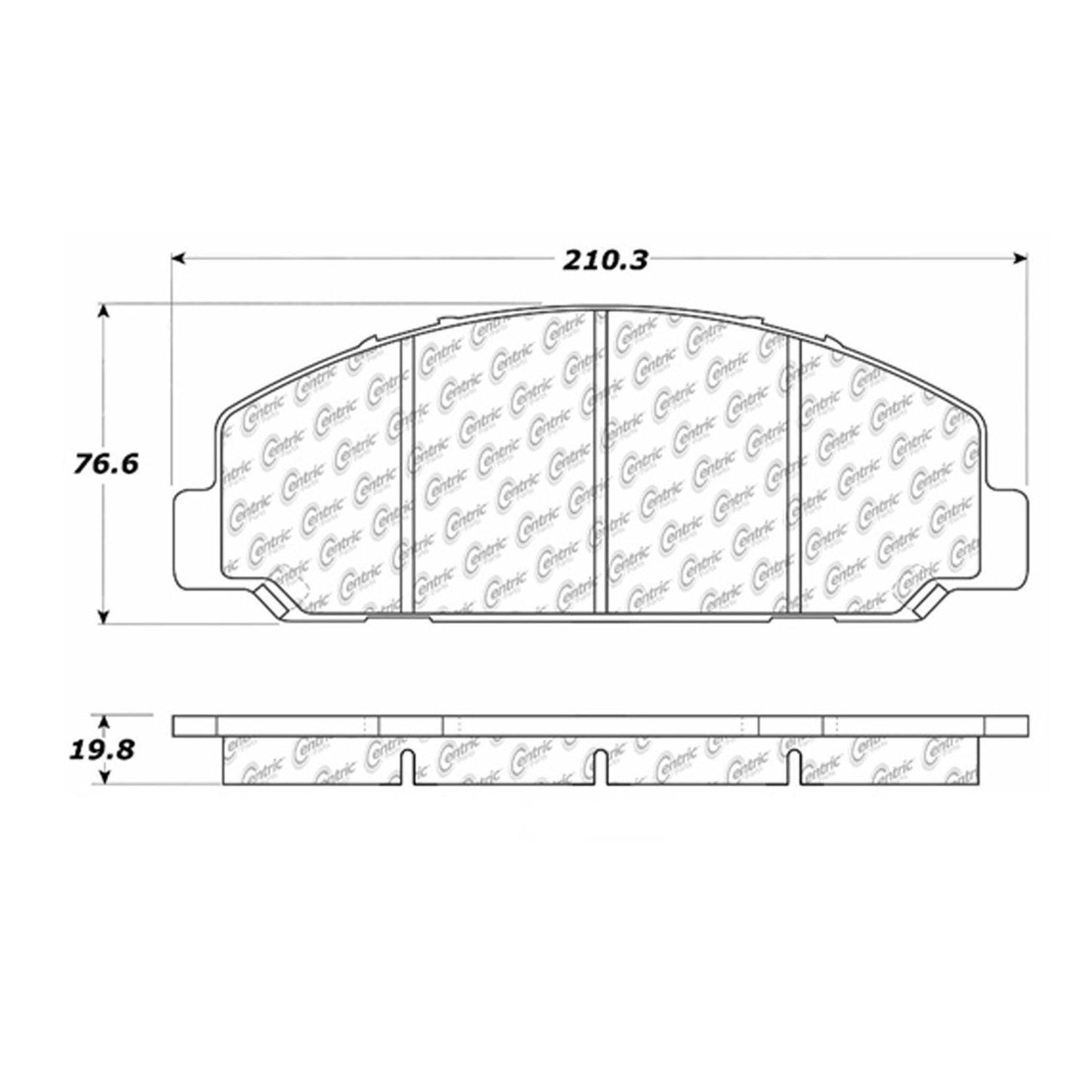 Centric Parts Disc Brake Pad Set Semi-Metallic with Shims for 2019-2016 Chevrolet LCF 4500 102.08270
