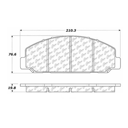 Centric Parts Disc Brake Pad Set Semi-Metallic with Shims for 2019-2016 Chevrolet LCF 4500 102.08270