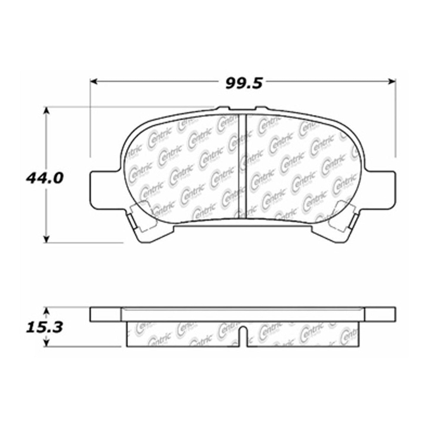 Centric Parts Disc Brake Pad Set Semi-Metallic with Shims for 2000-2008 Toyota Avalon Camry Solara 102.08280