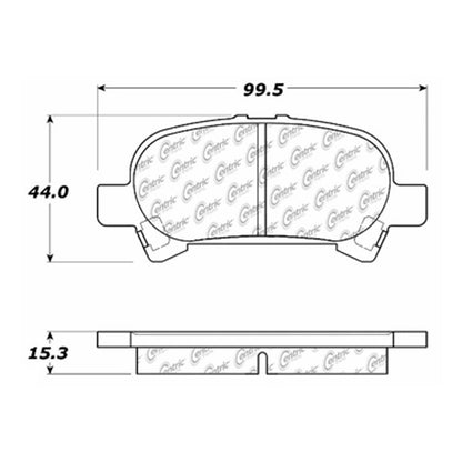 Centric Parts Disc Brake Pad Set Semi-Metallic with Shims for 2000-2008 Toyota Avalon Camry Solara 102.08280
