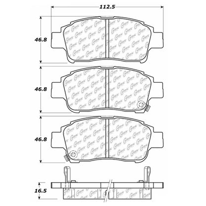 Centric Parts Disc Brake Pad Set Semi-Metallic with Shims for 2000 Toyota Echo 102.08310