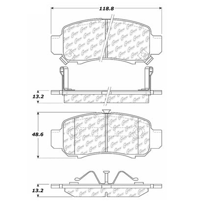 Centric Parts Disc Brake Pad Set Semi-Metallic with Shims for 2000-2006 Honda Insight 102.08320