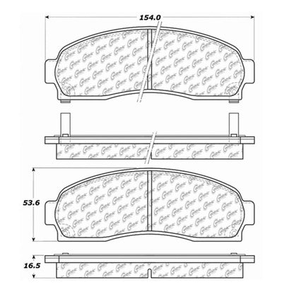 Centric Parts Disc Brake Pad Set Semi-Metallic with Shims for 2005-2006 Chevrolet Equinox 102.08330