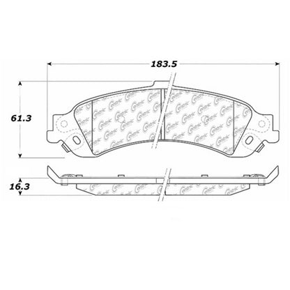 Centric Parts Disc Brake Pad Set Semi-Metallic with Shims for 2000-2006 Cadillac Escalade, Chevrolet Silverado, GMC Sierra 102.08340