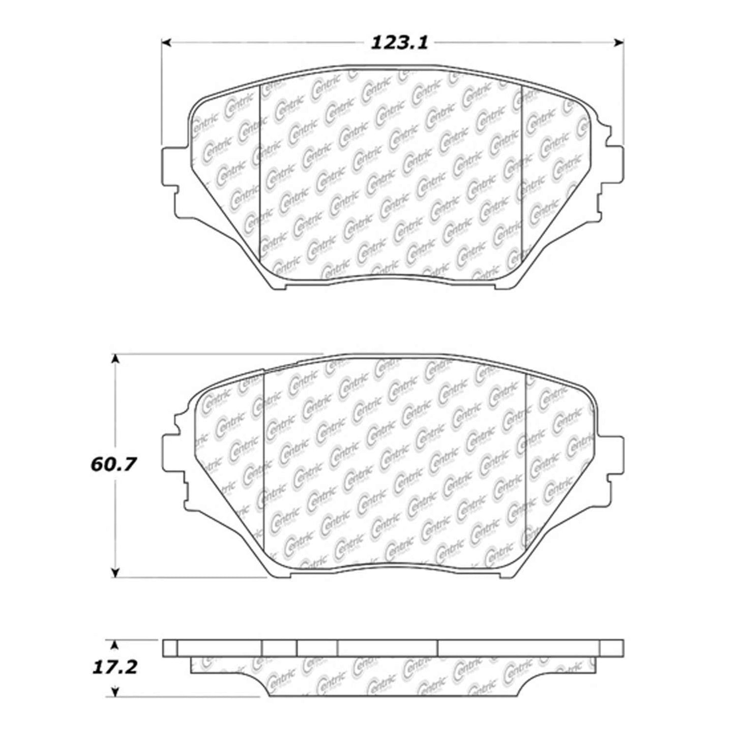 Centric Parts Disc Brake Pad Set Semi-Metallic with Shims for 2001-2005 Toyota RAV4 102.08620