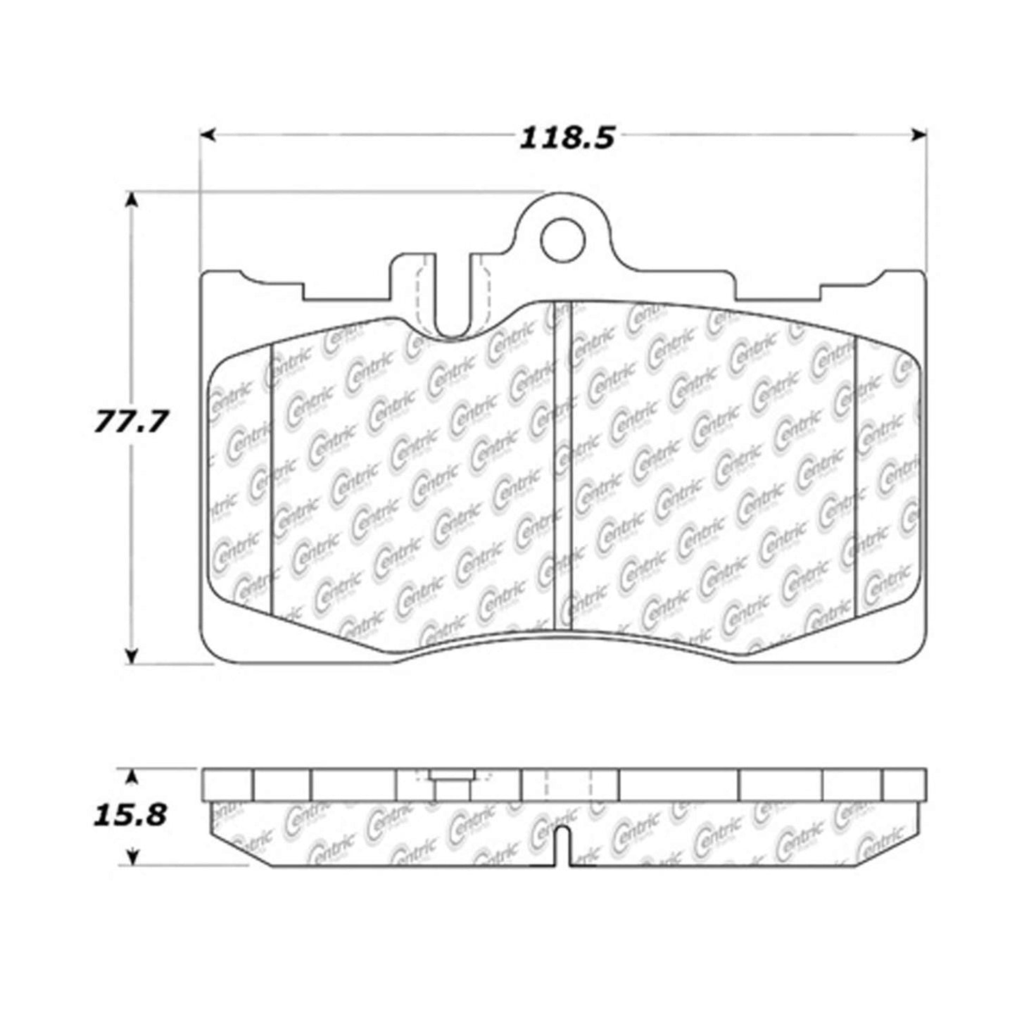 Centric Parts Disc Brake Pad Set Semi-Metallic with Shims for 2001-2006 Lexus LS430 102.08700