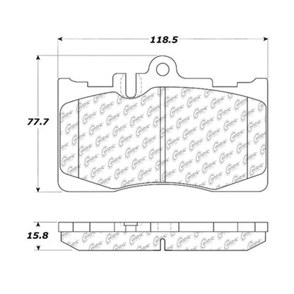 Centric Parts Disc Brake Pad Set Semi-Metallic with Shims for 2001-2006 Lexus LS430 102.08700