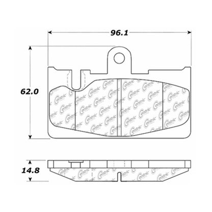 Centric Parts Disc Brake Pad Set Semi-Metallic with Shims for 2001-2006 Lexus LS430 102.08710