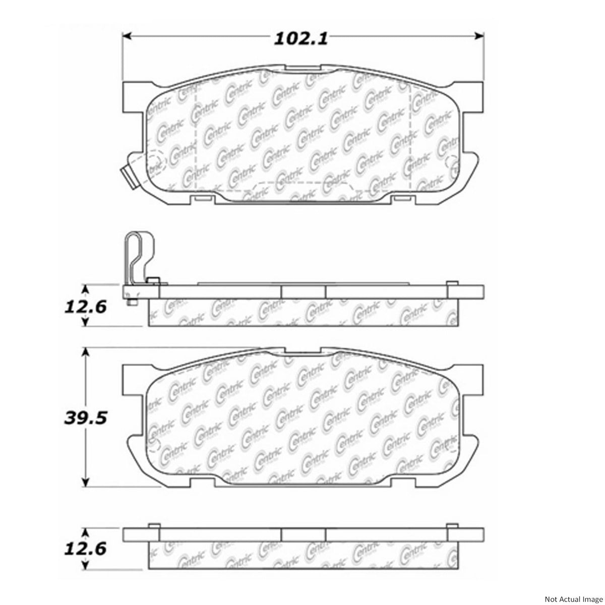 Centric Parts Disc Brake Pad Set Semi-Metallic with Shims for 2001-2005 Mazda Miata 102.08910