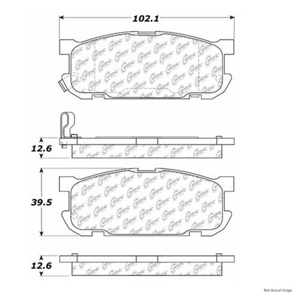 Centric Parts Disc Brake Pad Set Semi-Metallic with Shims for 2001-2005 Mazda Miata 102.08910