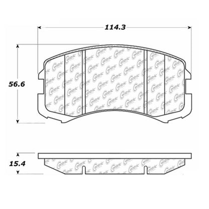 Centric Parts Disc Brake Pad Set with Semi-Metallic compounds for daily driving