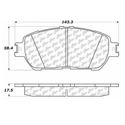 Centric Parts Disc Brake Pad Set with Semi-Metallic compounds 102.09061