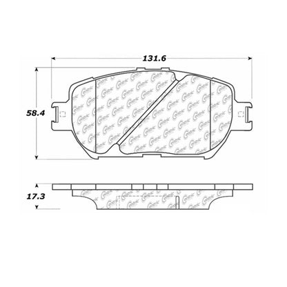 Centric Parts Disc Brake Pad Set with Semi-Metallic compounds 102.09080