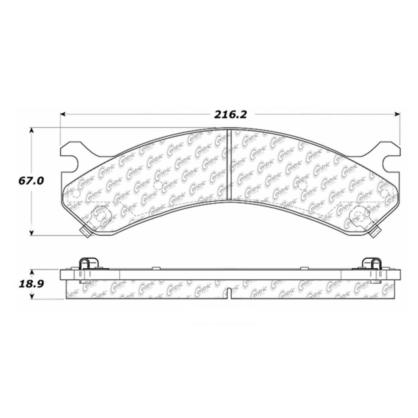 Centric Parts Disc Brake Pad Set with Semi-Metallic compounds 102.09090