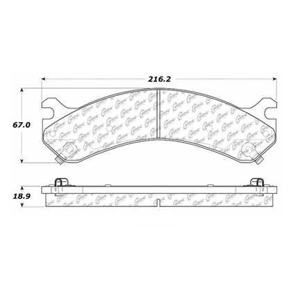 Centric Parts Disc Brake Pad Set with Semi-Metallic compounds 102.09090