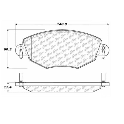 Centric Parts Disc Brake Pad Set with Semi-Metallic Compounds 102.09100