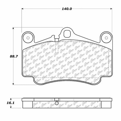 Centric Parts Disc Brake Pad Set with Semi-Metallic compounds 102.09160