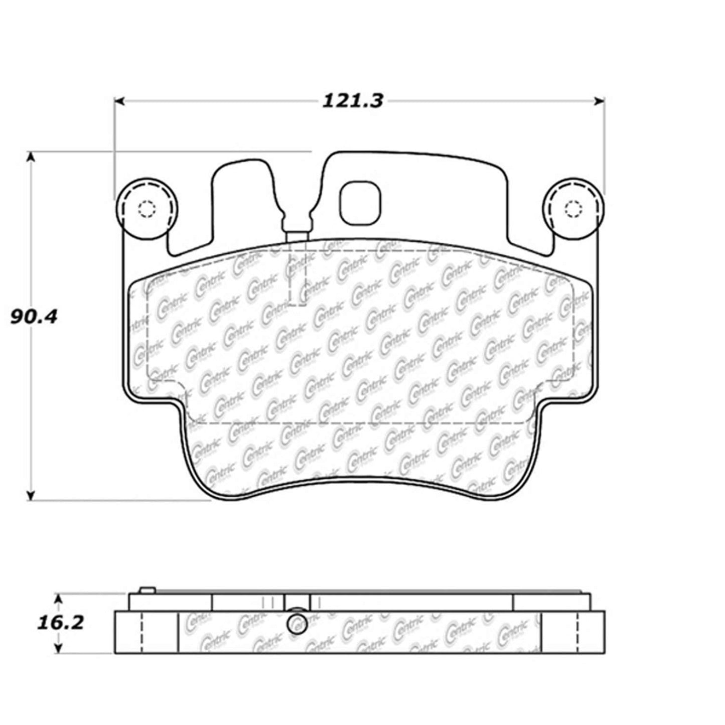 Centric Parts Disc Brake Pad Set Shimmed Metallic 102.09170