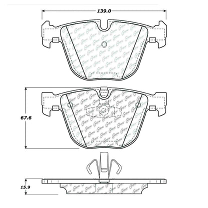 Centric Parts Disc Brake Pad Set Semi-Metallic with Noise Reduction 102.09191