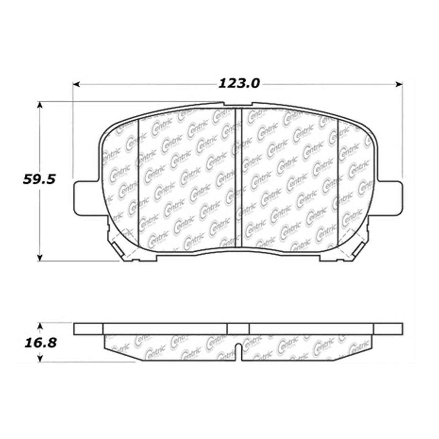 Centric Parts Disc Brake Pad Set with Semi-Metallic compounds 102.09230