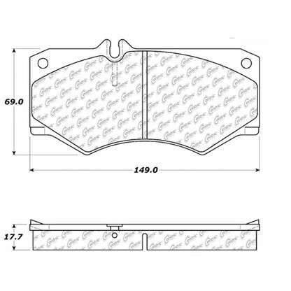 Centric Parts Disc Brake Pad Set with Semi-Metallic compounds 102.09270