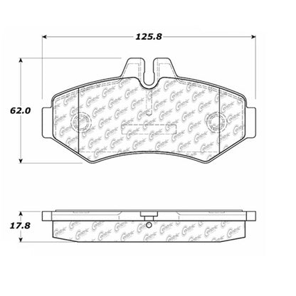 Centric Parts Disc Brake Pad Set with Semi-Metallic compounds 102.09280