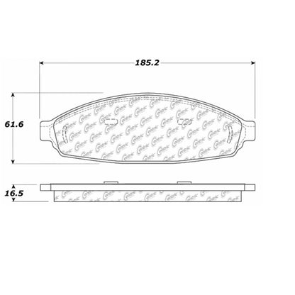 Centric Parts Disc Brake Pad Set with Semi-Metallic compounds 102.09310