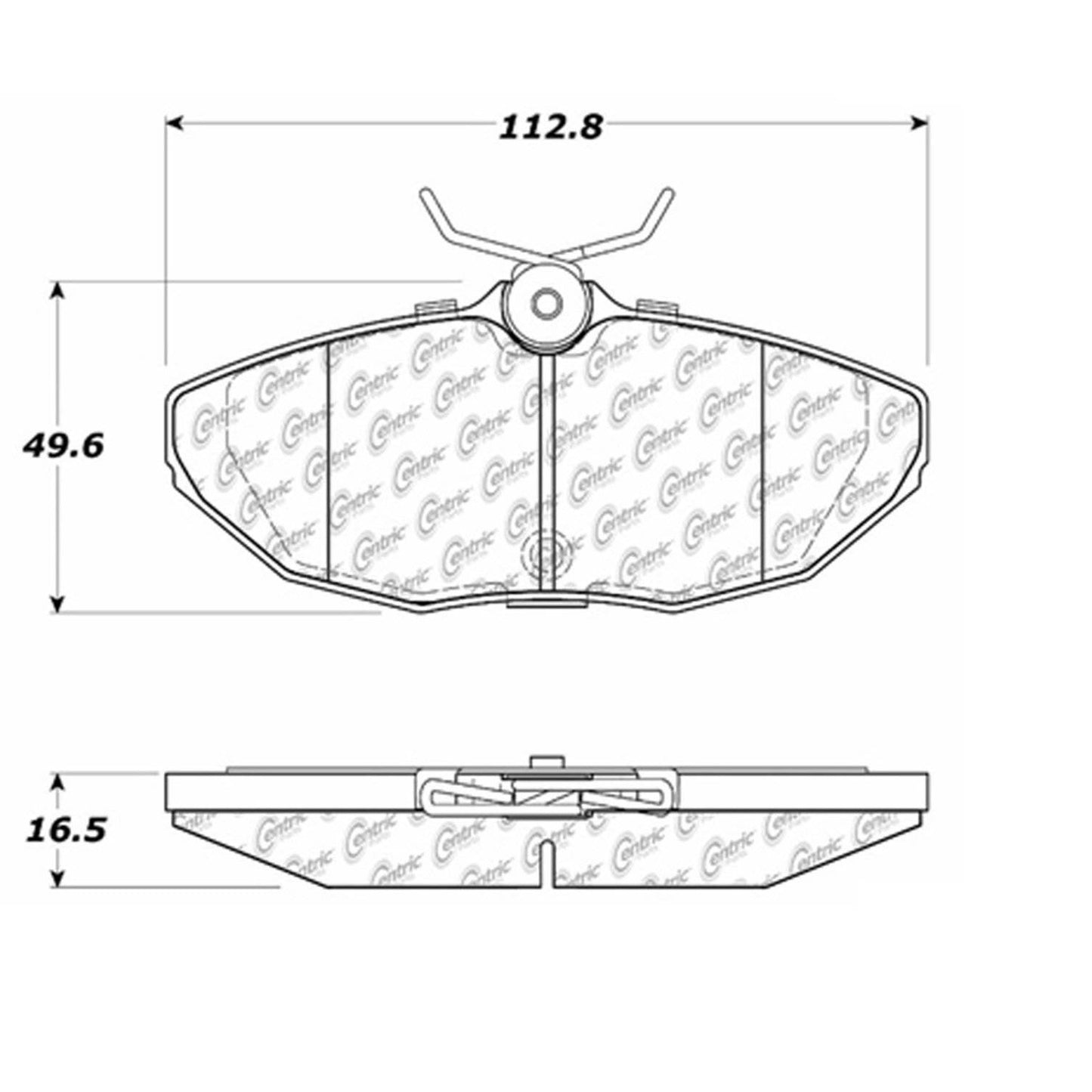 Centric Parts Disc Brake Pad Set with Semi-Metallic compounds 102.09440