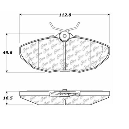 Centric Parts Disc Brake Pad Set with Semi-Metallic compounds 102.09440