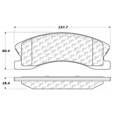 Centric Parts Disc Brake Pad Set with Semi-Metallic compounds 102.09450