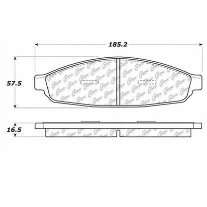 Centric Parts Disc Brake Pad Set with Semi-Metallic compounds 102.09530