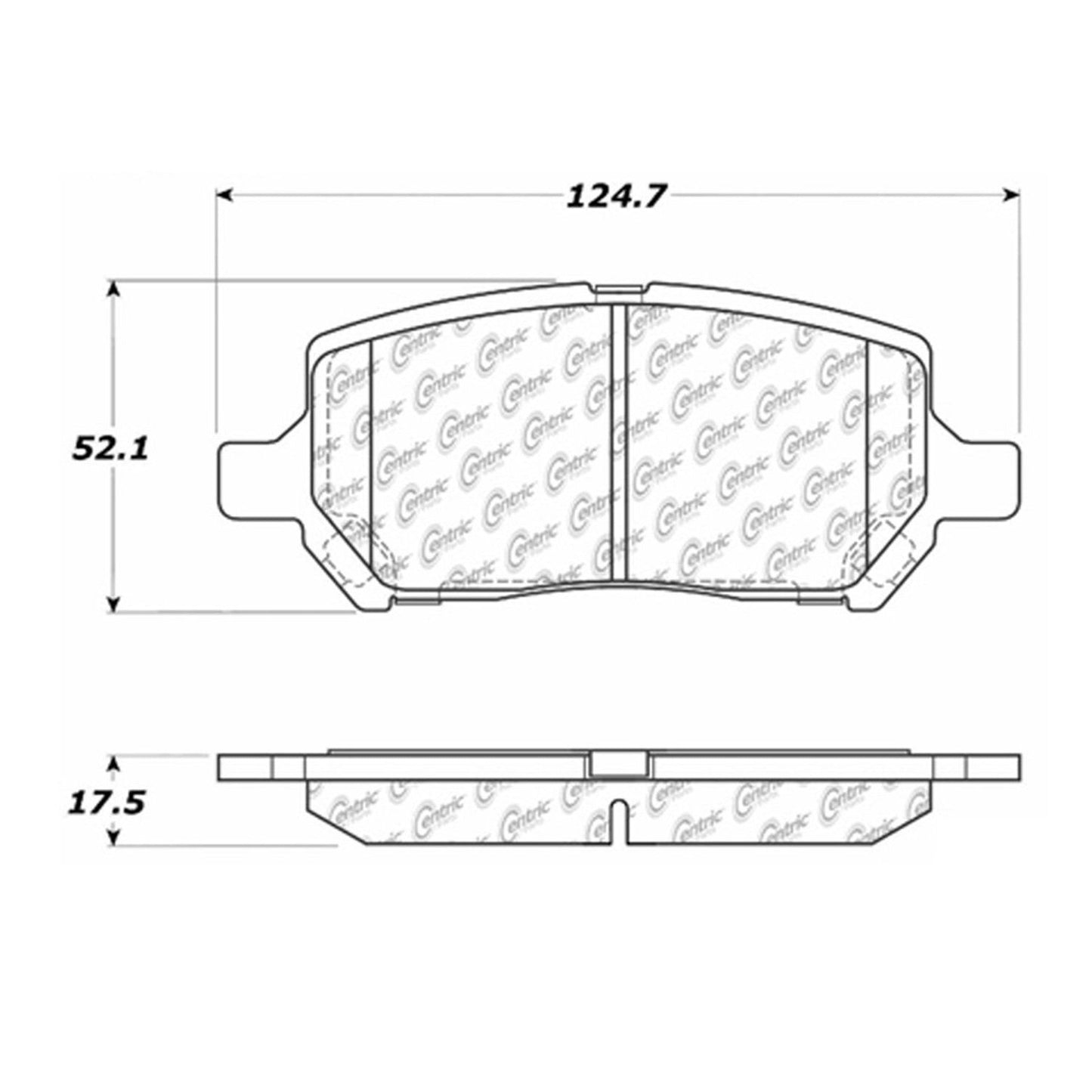 Centric Parts Disc Brake Pad Set with Semi-Metallic compounds