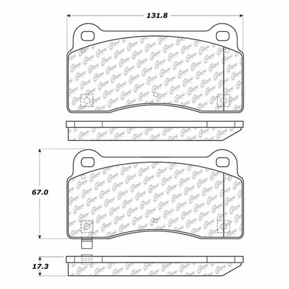 Centric Parts Disc Brake Pad Set with Semi-Metallic compounds 102.09680