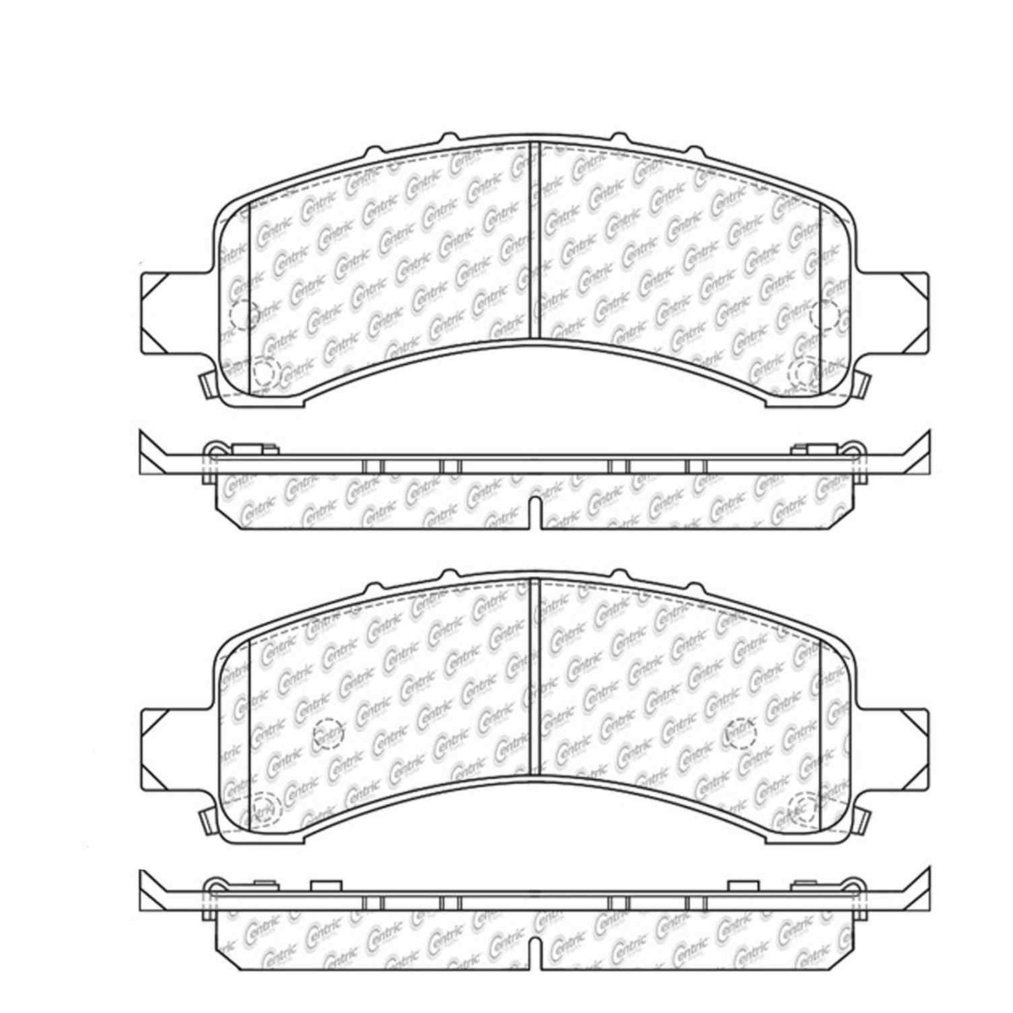 Centric Parts Disc Brake Pad Set with Semi-Metallic compounds 102.09741