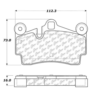 Centric Parts Disc Brake Pad Set with Semi-Metallic compounds 102.09780