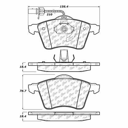 Centric Parts Disc Brake Pad Set Semi-Metallic with Shims for 2001-2003 Volkswagen EuroVan 2002-2008 Sharan 102.09820