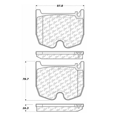 Centric Parts Disc Brake Pad Set with Semi-Metallic compounds 102.09830