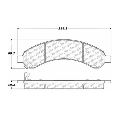 Centric Parts Disc Brake Pad Set Semi-Metallic with Noise Reduction 102.09890