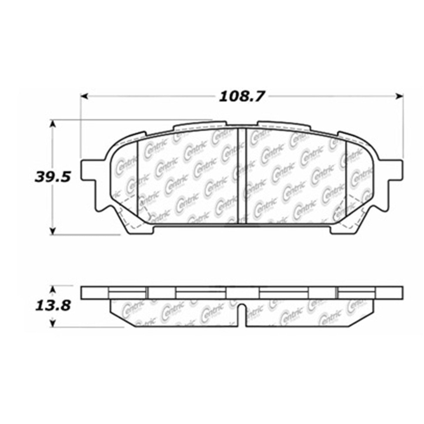 Centric Parts Disc Brake Pad Set Shimmed for Noise Reduction 102.10040