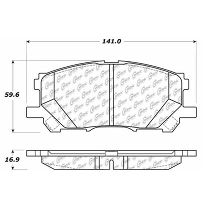 Centric Parts Disc Brake Pad Set with Semi-Metallic compounds 102.10050