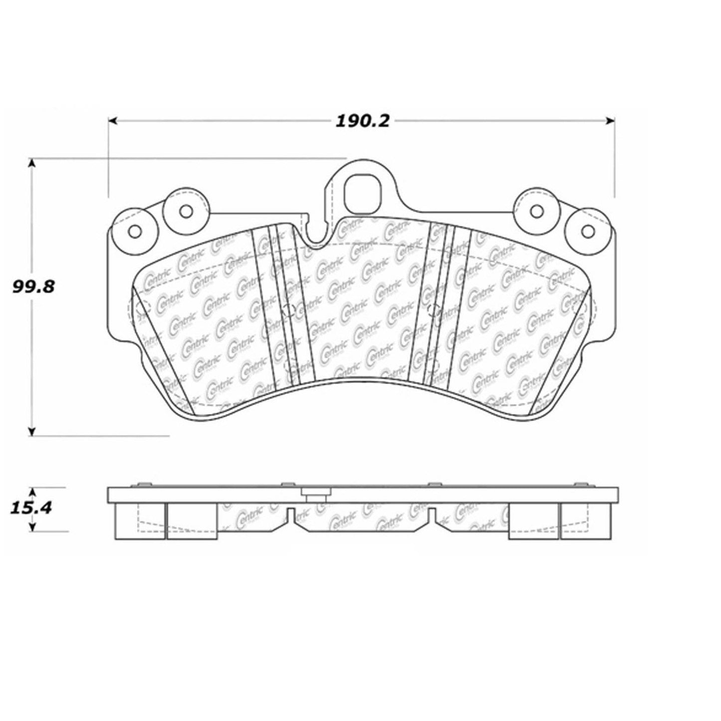 Centric Parts Disc Brake Pad Set with Semi-Metallic Compounds for 102.10070